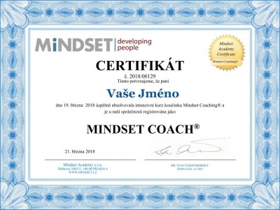 Certifikát Mindset Coach